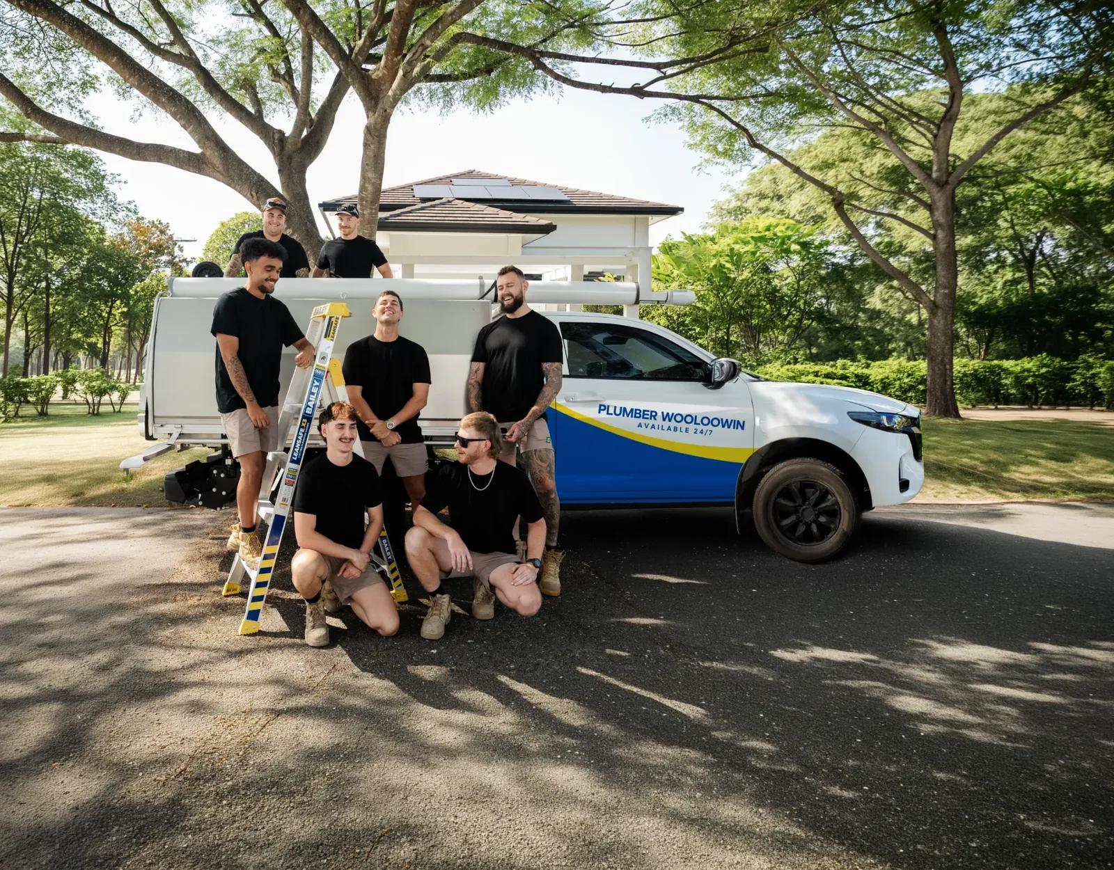 Plumber Wooloowin ute and team